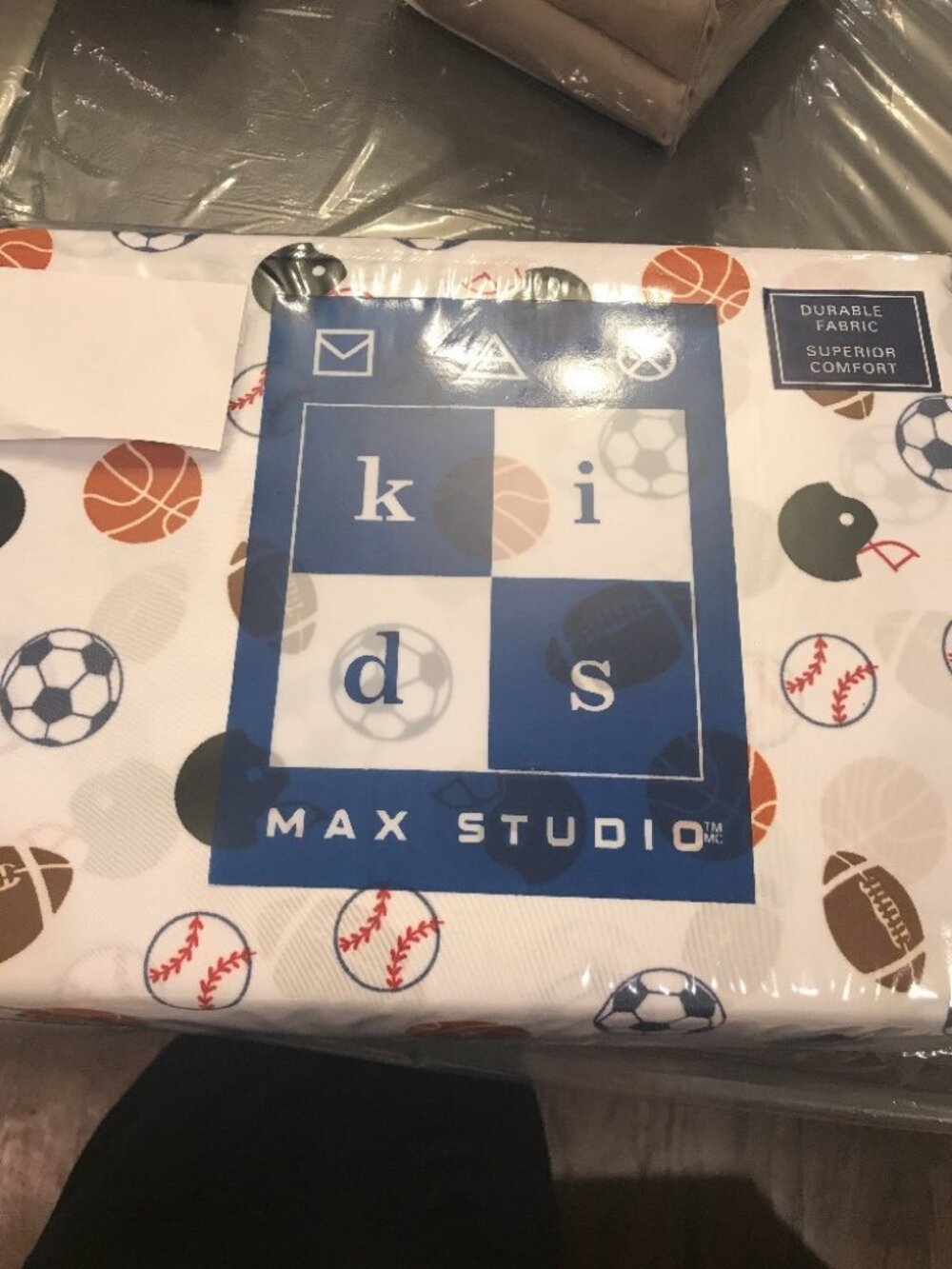 Max Studio Sheet Set Boys Bedding Balls All Sports Baseball Football Soccer